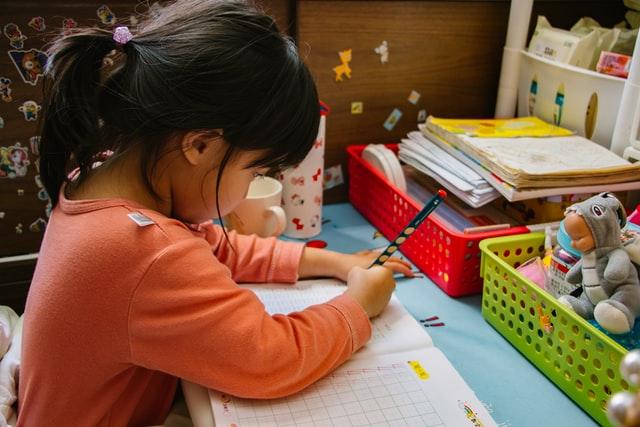Child and therapist working together